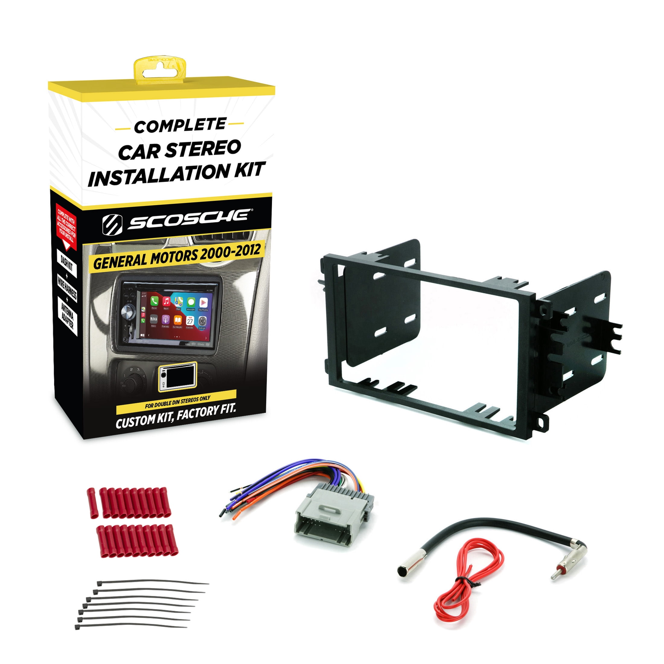 Scosche ICGM8BN Double DIN Dash Kit for 2000-2012 GM Vehicles