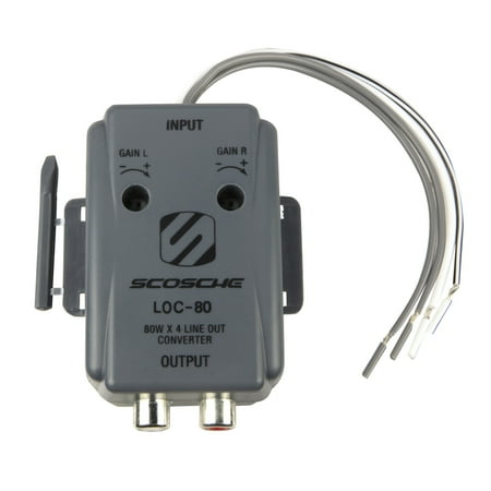 Scosche LOC80 Line Output Converter 2 Channel High/Low RCA Converter Car Audio