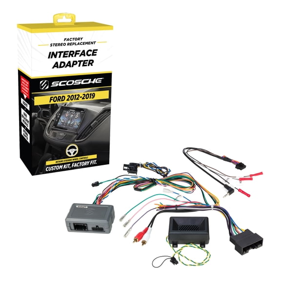 Scosche LPFD15 Link+ Wiring Harness Compatible w/ Select 2012-2019 Ford Vehicles w/ Steering Control