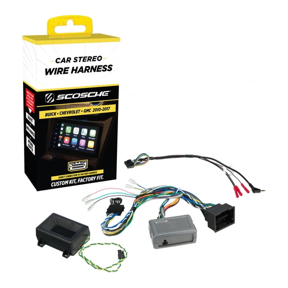 Scosche LPGM15 Link+ Wiring Harness Compatible w/ 2010-2017 GM Steering Wheel Control & OEM Display