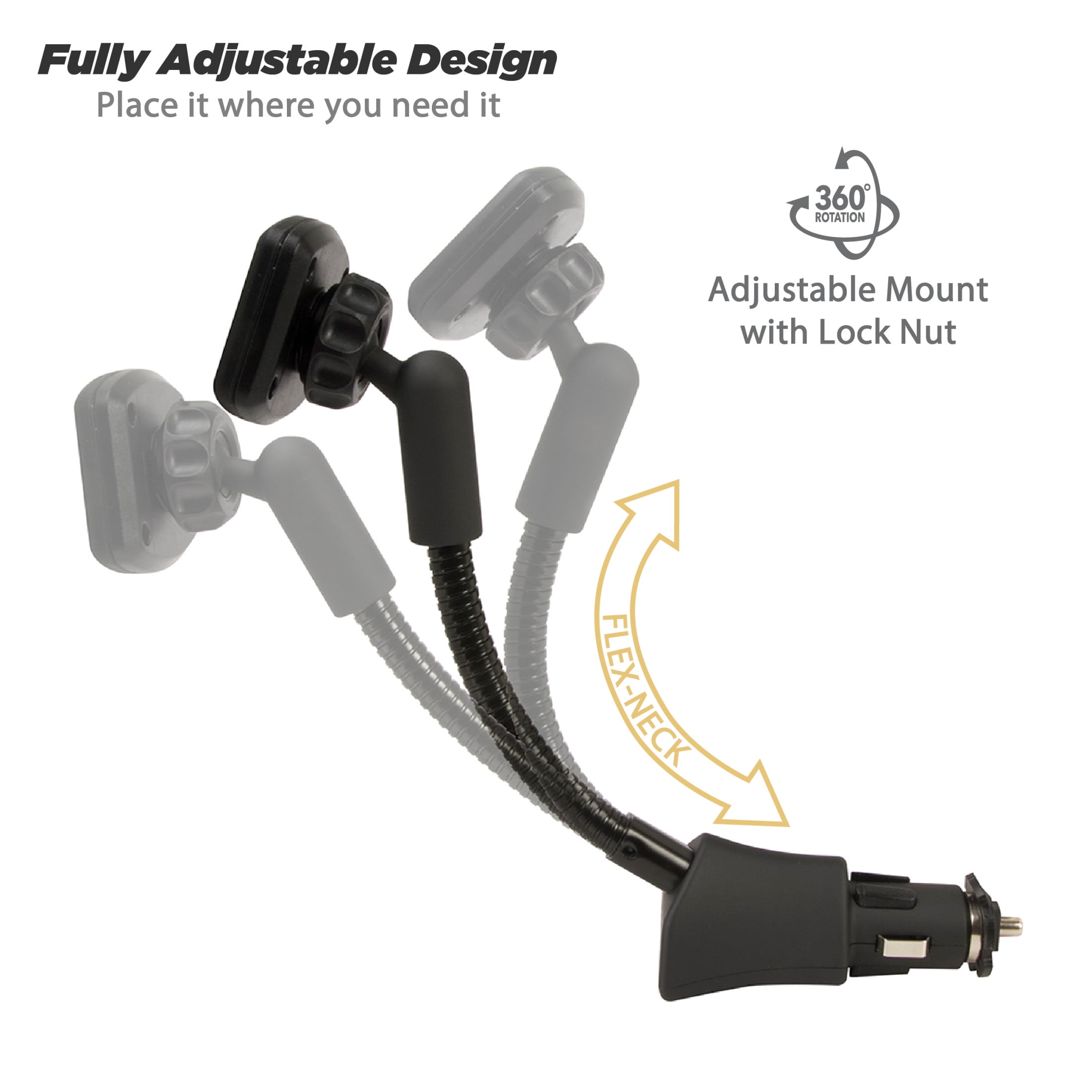 magnetic cigarette lighter phone holder Scosche MAG12VB MagicMount Magnetic Cigarette Lighter Mount with USB  Charger Power Outlet Black