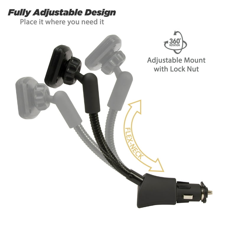 cigarette lighter mount Scosche MAG12VB MagicMount Magnetic Cigarette Lighter Mount with USB  Charger Power Outlet Black