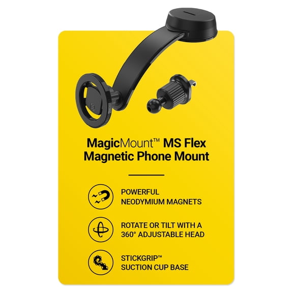 Scosche MagicMount MS Flex Magnetic Dash & Vent Phone Mount MagSafe Universal Compatibilty SMS1VFLX3