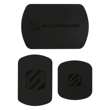 Scosche - MagicPlates Replacement Magnets 3 Pack - Black