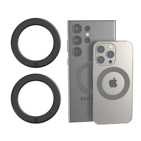 Scosche MPLTMSPCH2-2PK MagicRing™ Magnetic Adapter Ring for MagSafe Phone Mount Black