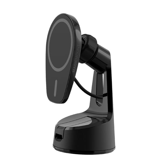 Scosche MPQ6WD-SP 20W  Magnetic Dashboard/Windshield Phone Mount Wireless Fast Charge Compatible with MagSafe Cases
