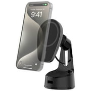Scosche MPQMWD-SP1 Charge Pro Qi2 MagSafe 15W Fast Wireless Car Charger Dash/Windshield Mount Black