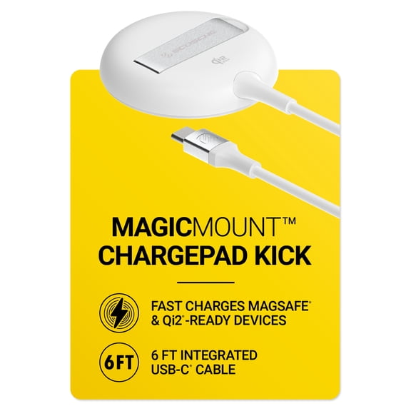 Scosche MagicMount ChargePad Kick 25W MagSafe Wireless Charging KickStand for iPhone and Qi2 Devices