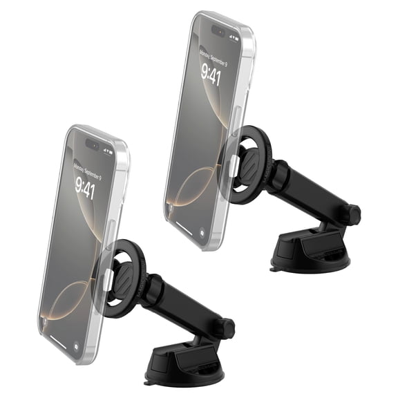 Scosche MagicMount MS 3-in-1 Flip Window/Dash/Vent MagSafe & Universal Phone Mount 2 pk SMS2VWDA-SP