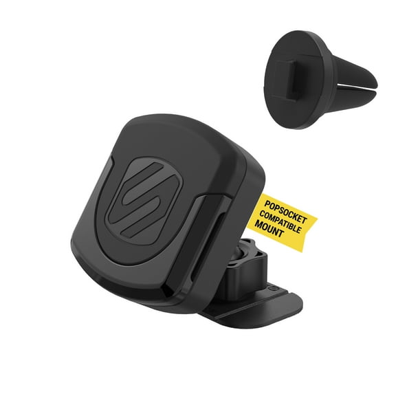 Scosche MagicMount Pop Magnetic Car Dashboard Cell Phone Holder and Vent Mount for Collapsible Phone Grip/Sockets