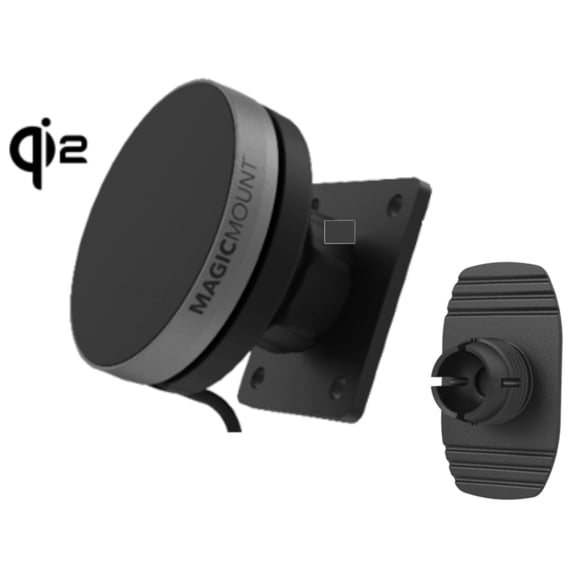 Scosche MagicMount Qi2 15W Wireless Charging Mount w/ AMPS & 3M Adhesive Mounting Plates MEQMRAMPS