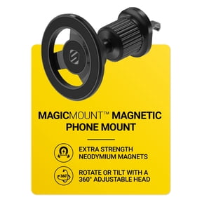 Scosche MagicMount Strong Magnetic Car Phone Holder, MagSafe Compatible Vent Mount, Black, SMSSVM-XC