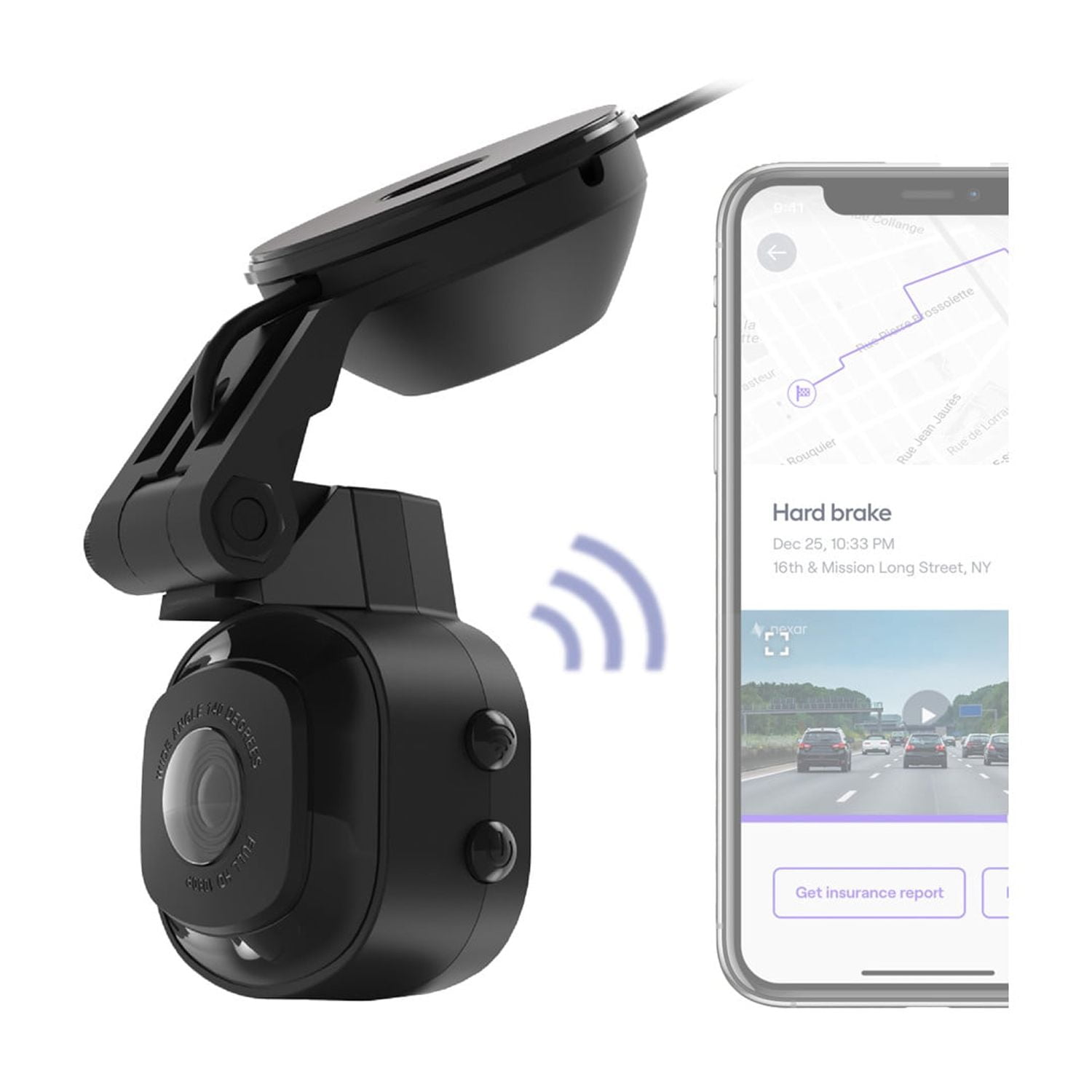 Scosche NEXC11032W-SP1 Full HD Smart Windshield Mount Car Scosche NEXC11032W-SP1 Full HD Smart Windshield Mount Car