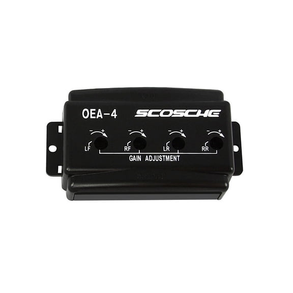 Scosche OEA4 OEM Amplifier Interface Adapter, 4CH Adjustable Line Out Converter, Retains Factory Amp