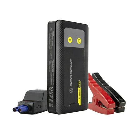 Scosche - PowerUp 2000 Portable Car Jump Starter with USB Power Bank and LED Flashlight - Black