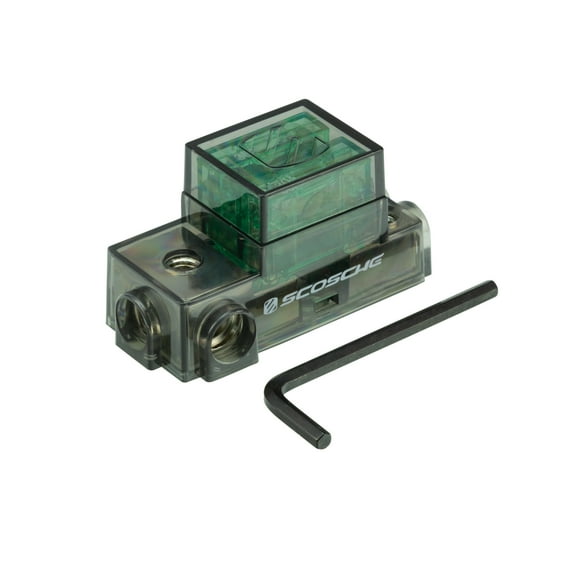 Scosche PDM482 Single 4 Gauge Input to Dual 8 Gauge Output Maxi Fuse Distribution Block