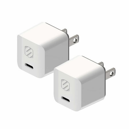 Scosche PowerVolt PD30 USB-C 30W Power Delivery Mini Fast Charger (Pack of 2)