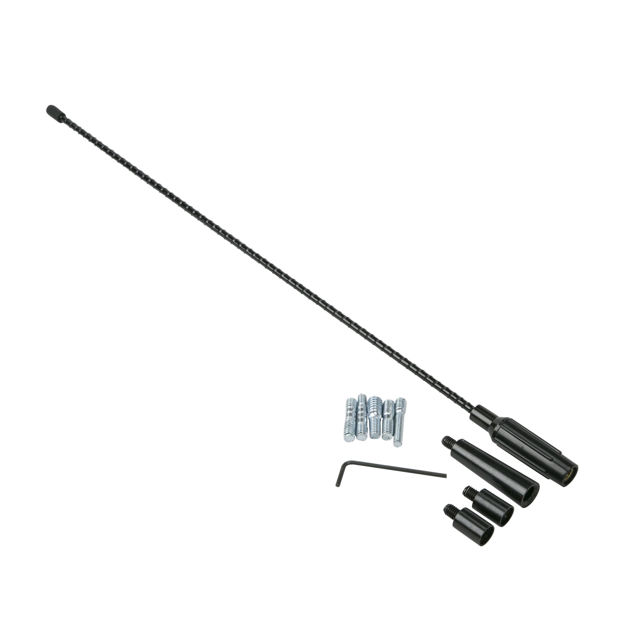 Scosche RMFB17-WP1 17 Spiral Replacement Car Antenna with Mast and 8 Adapters Black