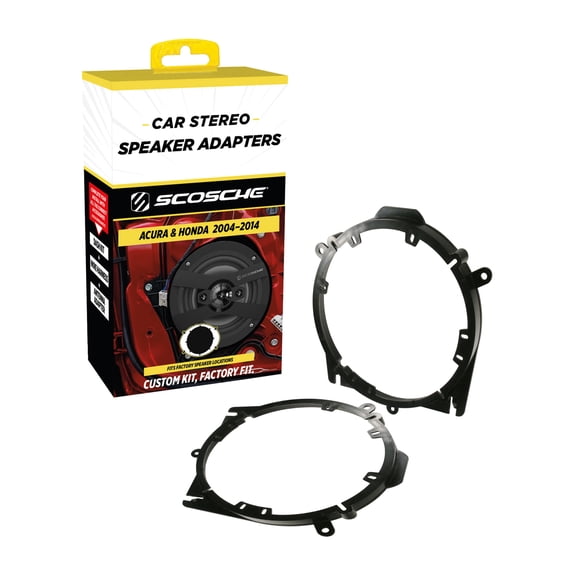 Scosche SAHR6 6.5-6.75” Speaker Adapters Compatible with Select 2004-14 Acura and Honda Vehicles