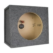 Scosche SE12KT-WM1SD 12 in. Single Car Subwoofer Cabinet Enclosure Box 16 x 17 x 20 in Gray Carpet