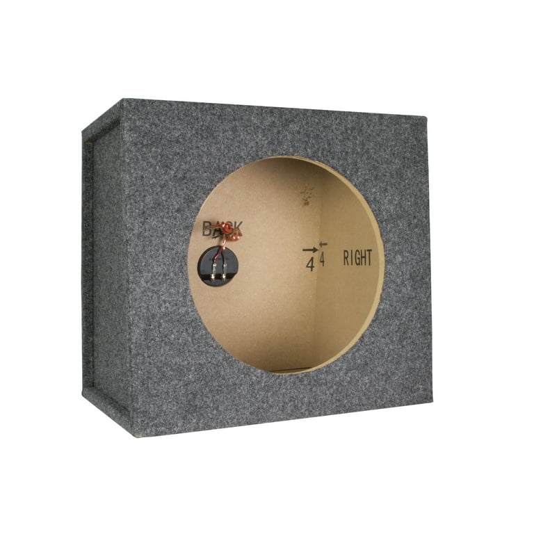 Scosche SE12KT WM1SD 12 in. Single Car Subwoofer Cabinet Enclosure Gray Carpet