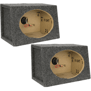 Scosche SE69KT2-WP1 Pair of 6x9 Car Audio Speaker Enclosures Sturdy Construction w/ Gray Carpet