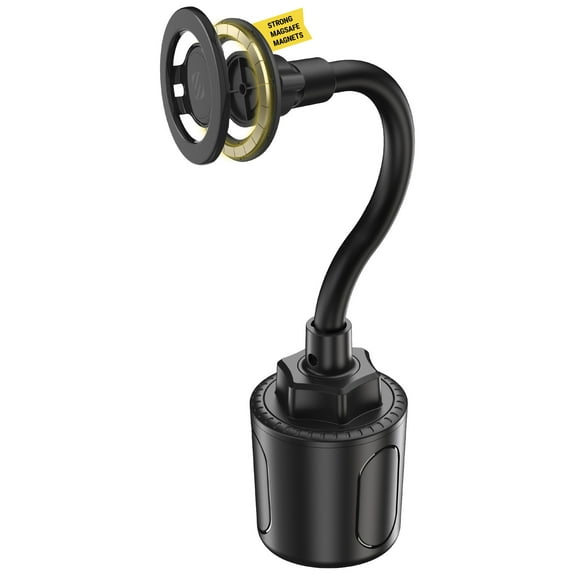 Scosche MagicMountâ„¢ Magnetic Cup Holder Mount w/ Adjustable Gooseneck MagSafe Head Black SMSCUP-SP