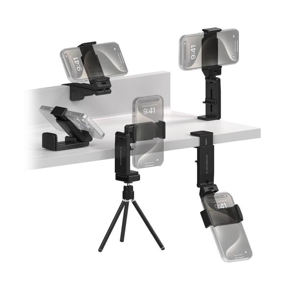 Scosche SUHTRVL-SP1 Universal 360° Adjustable Lightweight, Compact Travel Phone Mount or Stand Black