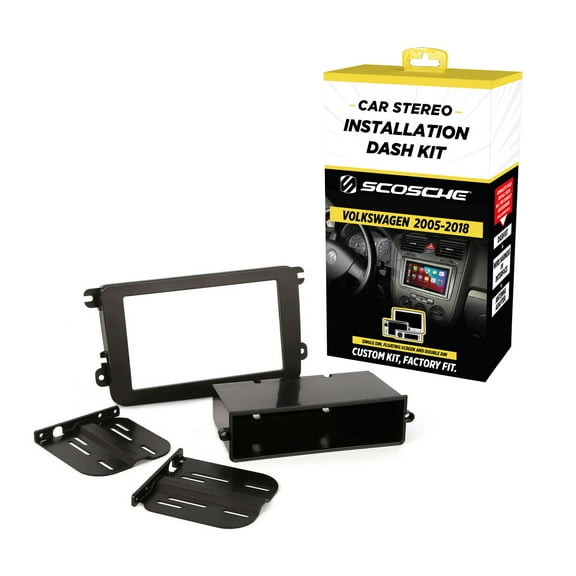 Scosche VW2317AB Double or Single DIN + Pocket Radio Dash Kit Compatible w/ Select ‘06-18 Volkswagen