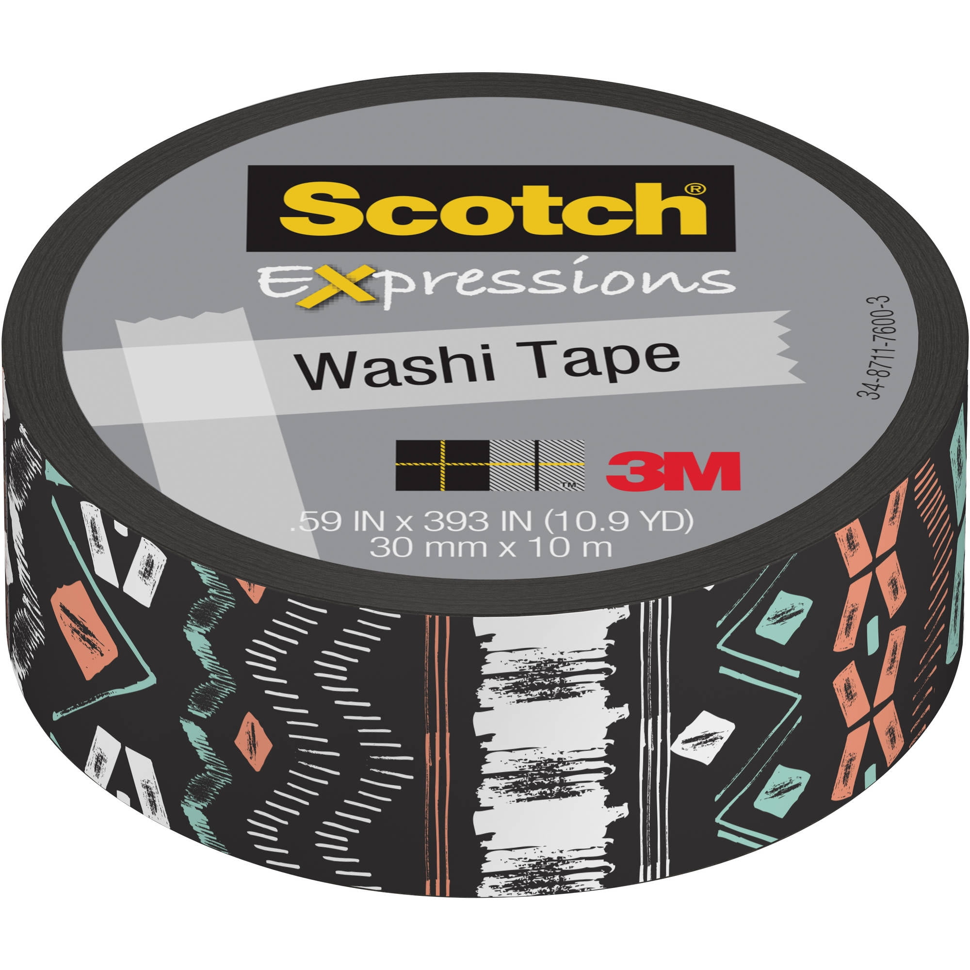 Lot of Six Fun Dot Scotch Expressions Washi Tape, 0.59 X 393 Great for DYI  Projects for Games Planners Journals Parties 