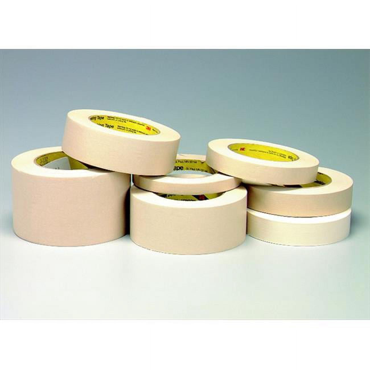Scotch 005301 Pressure Sensitive Self-Adhesive Masking Tape With 3 In Core, 2 In x 60 Yd, Tan