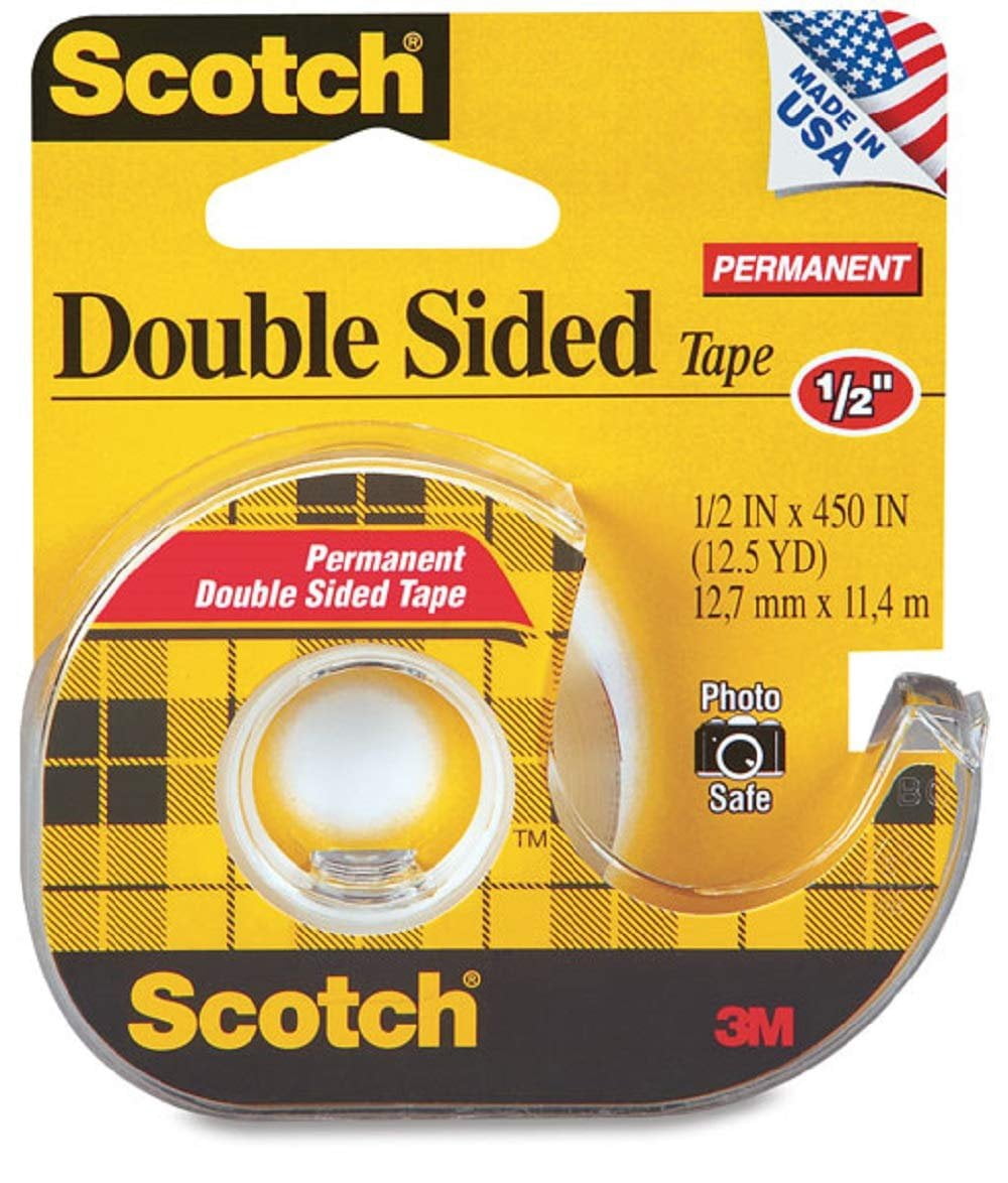 Scotch 1/2" x 250" Double Stick Tape 9-Pack
