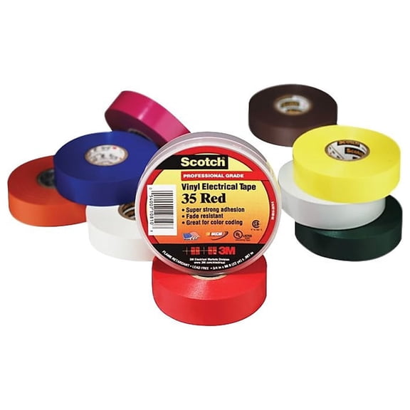 3M 50010885 3/4" x 66' Vinyl Electrical Tape Brown
