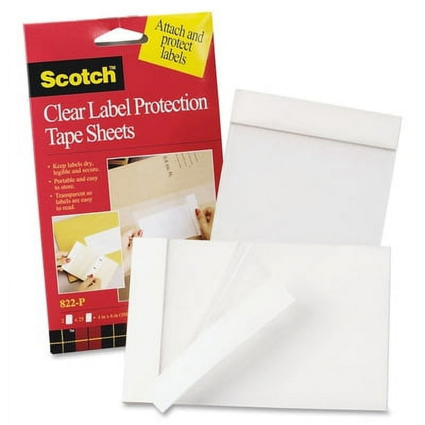ScotchPad Label Protection Tape Sheets, 4 ScotchPad Label Protection Tape Sheets, 4
