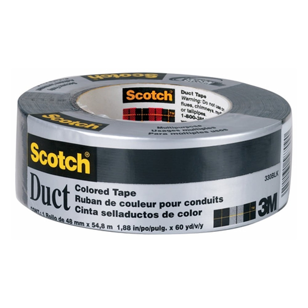 Scotch, 2-Inch x 20-Yard, Black Duct Tape - 1 ct (Pack of 2)