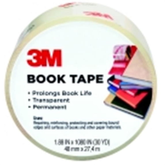 Scotch 2 x 1080 in. Economy Self-Adhesive Book Tape - 3 in. Core, Clear