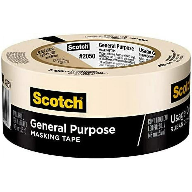 3M Scotch 231/231A Tan Painter's Tape, 48 mm (1.88 in) Width x 55