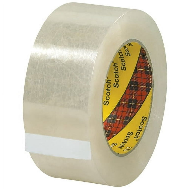 Scotch® 313 Carton Sealing Tape, 2.5 Mil, 2 x 55 yds, Clear, 36/CA  (T902313) 