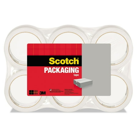 Scotch 3350 General Purpose Packaging Tape, 3" Core, 1.88" x 109 yds, Clear, 6/Pack