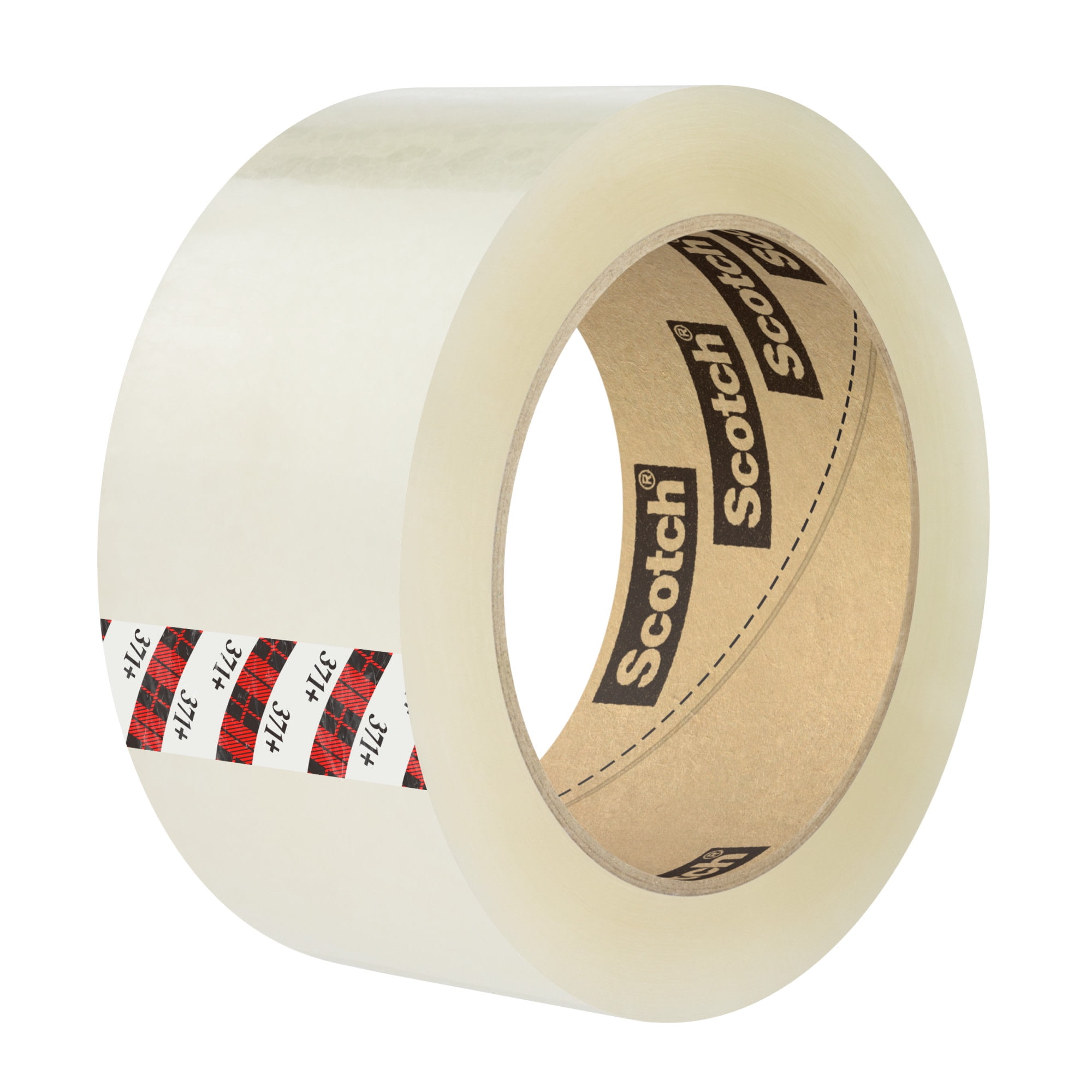 Scotch® 371+ High-Tack Box Sealing Tape, 2.84" x 109 Yd, Clear, Pack Of 24 Rolls