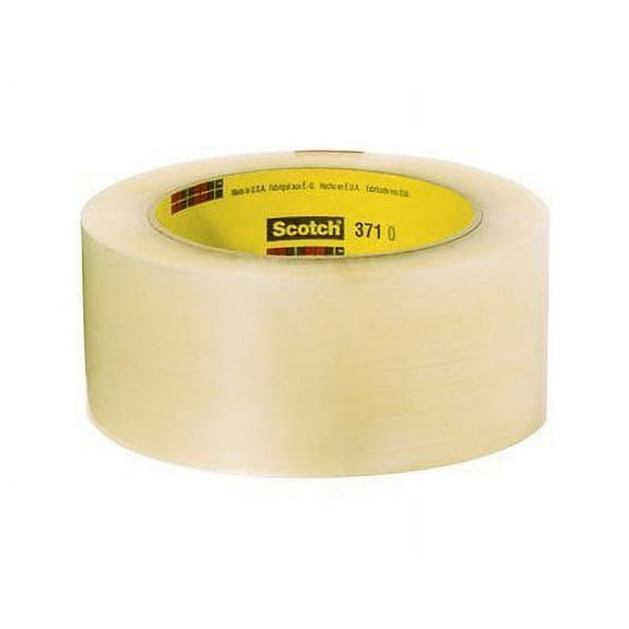 Scotch 371 Industrial Box Sealing Tape, Clear, 48mm x 50m, Sold as 1 Roll