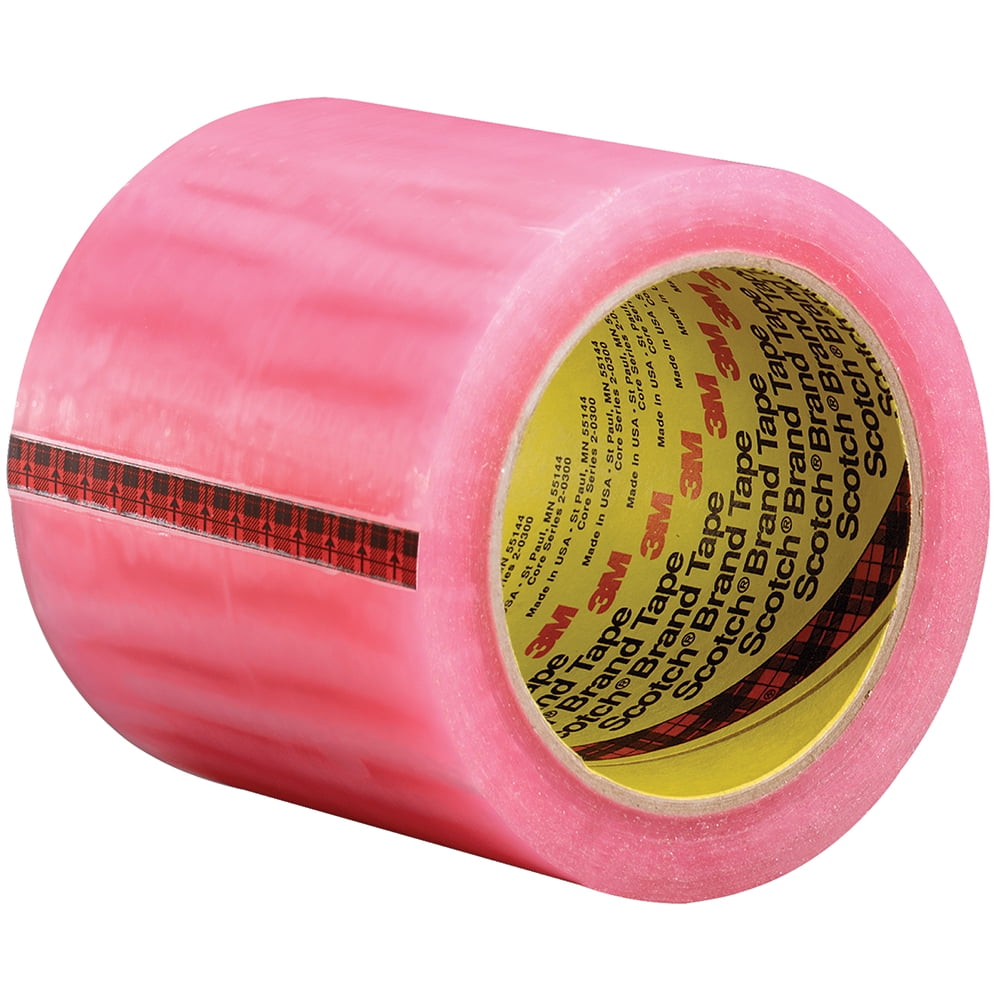 Scotch 3M 821 Label Protection Tape 2.5 Mil 4" x 72 yds. Pink 8/Case T994821