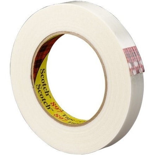Filament Tape, 897, 0.94 in W, 60 yd L, 5 mil Thick, Clear