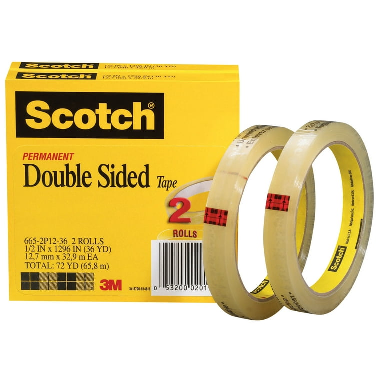 3M 665 Permanent Double Sided Film Tape 1 x 108 Feet – Lowing