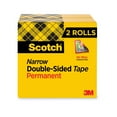 thumbnail image 1 of Scotch 665 Double-Sided Tape, 1/2" x 900", 1" Core, Clear, 2/Pack -MMM6652PK, 1 of 3