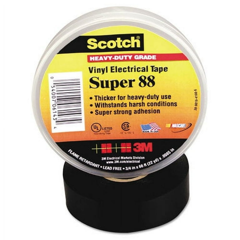 Scotch 88 Super Vinyl Electrical Tape, 0.75 Scotch 88 Super Vinyl Electrical Tape, 0.75
