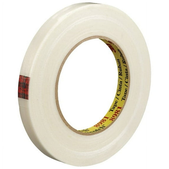 Scotch 8981 Strapping Tape, 3" Core, 0.5" x 60 Yard, Clear, Case of 12