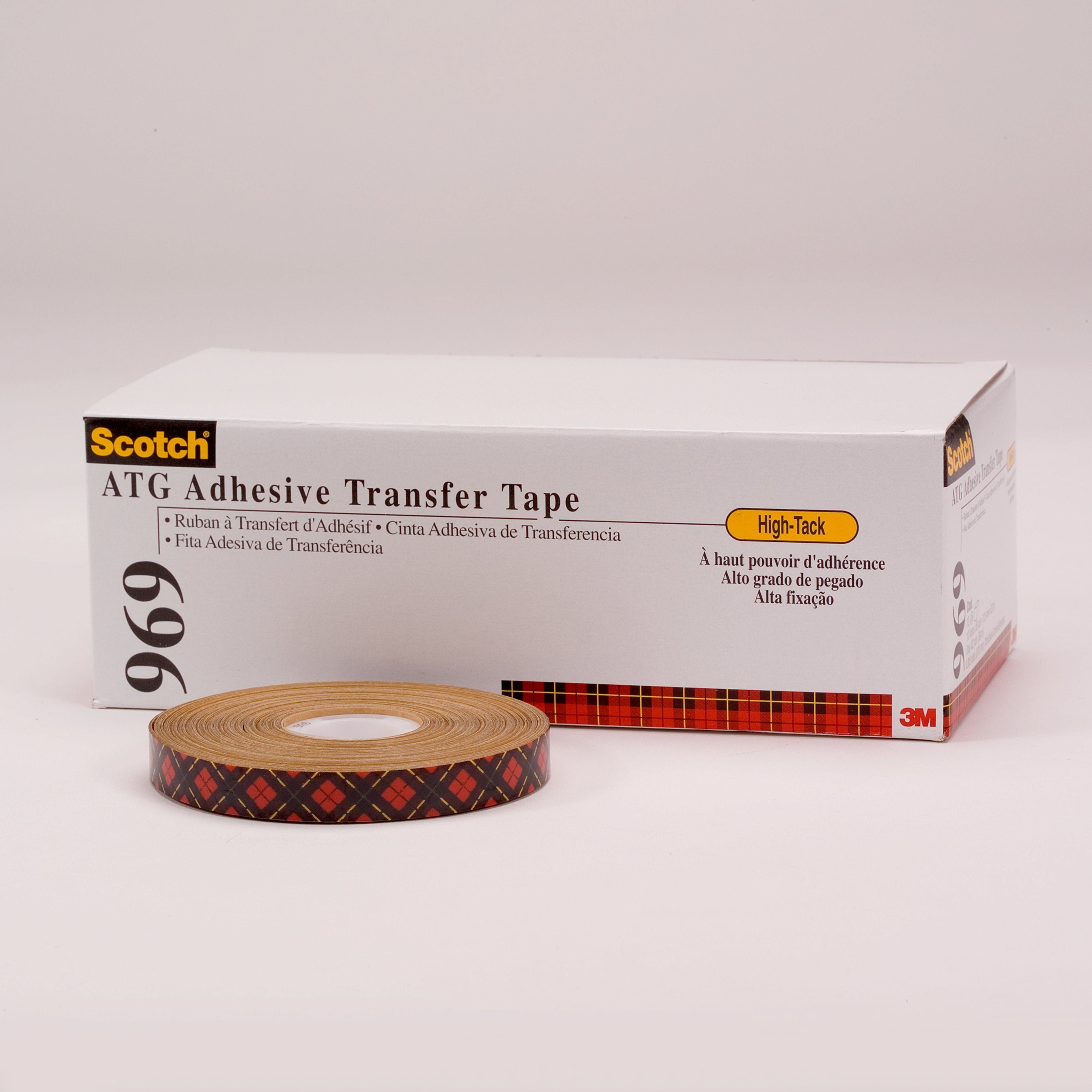 Scotch ATG Adhesive Transfer Tape 969, Clear, 2 in x 36 yd, 5 mil, 24 per case,