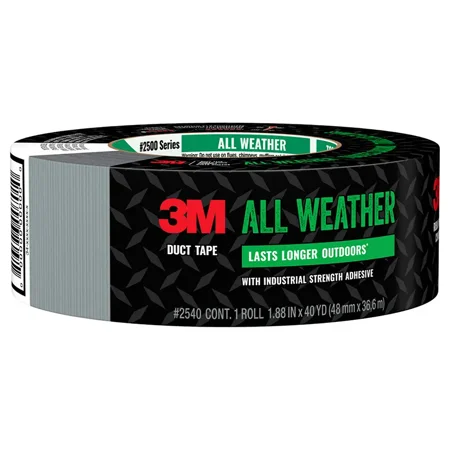 Scotch All-Weather Tough Duct Tape 45 yd Length x 1.88" Width - 1 Roll - Gray