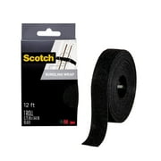 Scotch Black Hook & Loop Fasteners, Bundling Wrap, 3/4 in x 12 ft, 1 Count